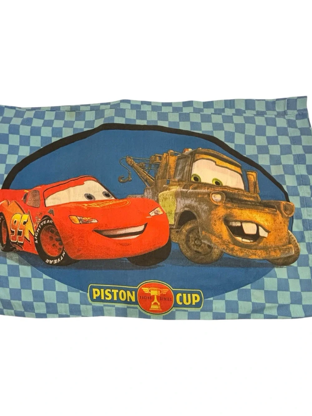 Disney Pixar Cars Lightning McQueen Tow Mater Pillowcase Standard Piston Cup